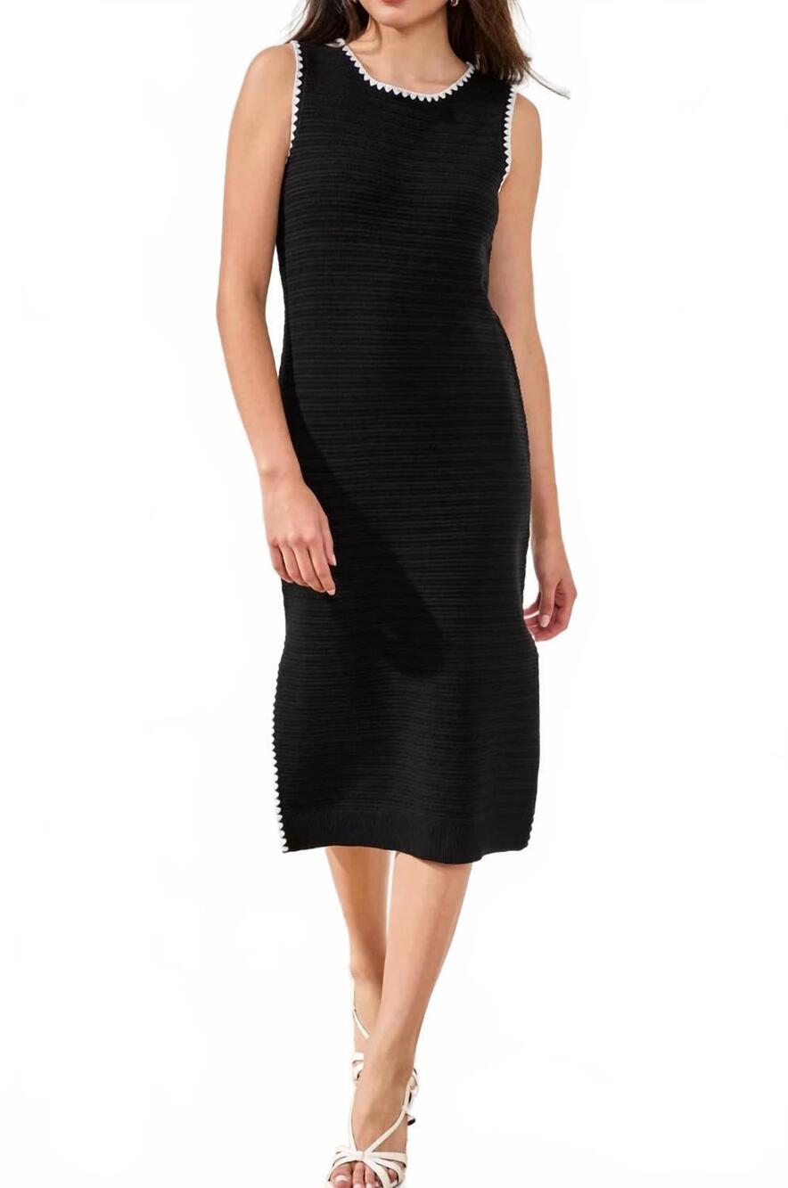 NEW TRIBAL sweater dress with slit in black